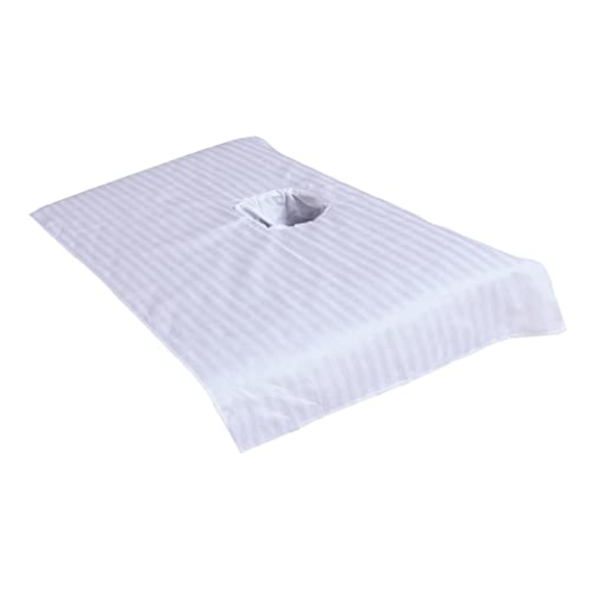 Pure Cotton Massage Table Face Hole Towel, White